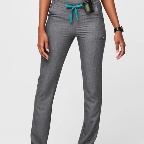 FIGS Yola Grey Skinny Scrub Pants Sz XS Medical Nurse Doctor EMT - Picture 2 of 11